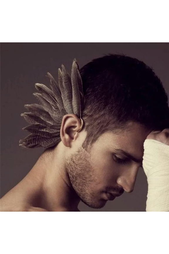 Fashion Feather Ear Cuff Wrap Clip Earring Retro Punk Rock Earrings Ear Clip 'wt