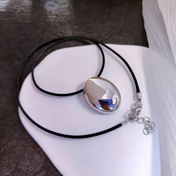 MATROOY Fashion Irregular Geometric Necklace Personality Shiny Pendant Necklace Jewe WY4-A4