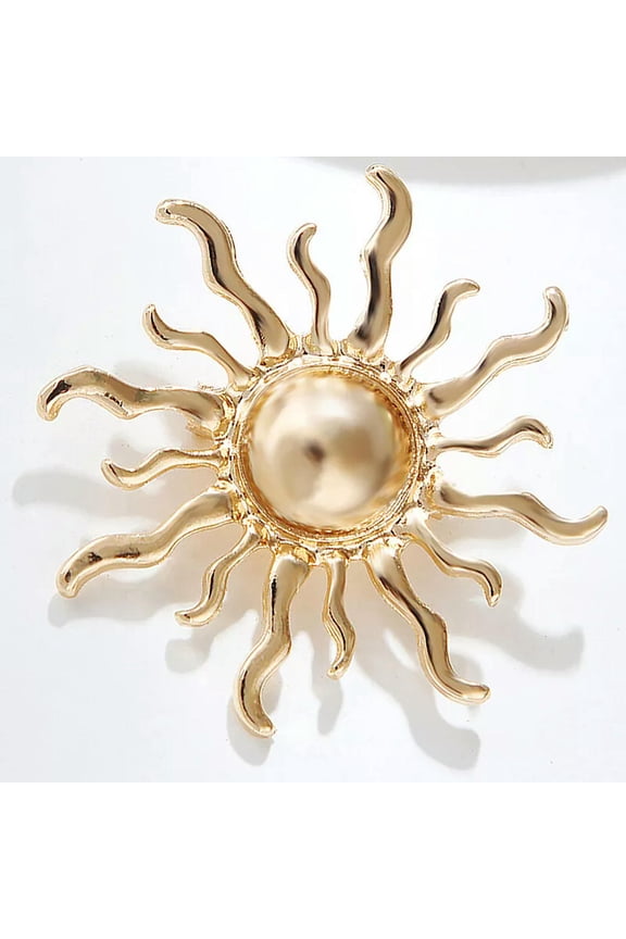 Fashion Personality Sun Flower Brooches Women Clothing Jewelry Party Accessor