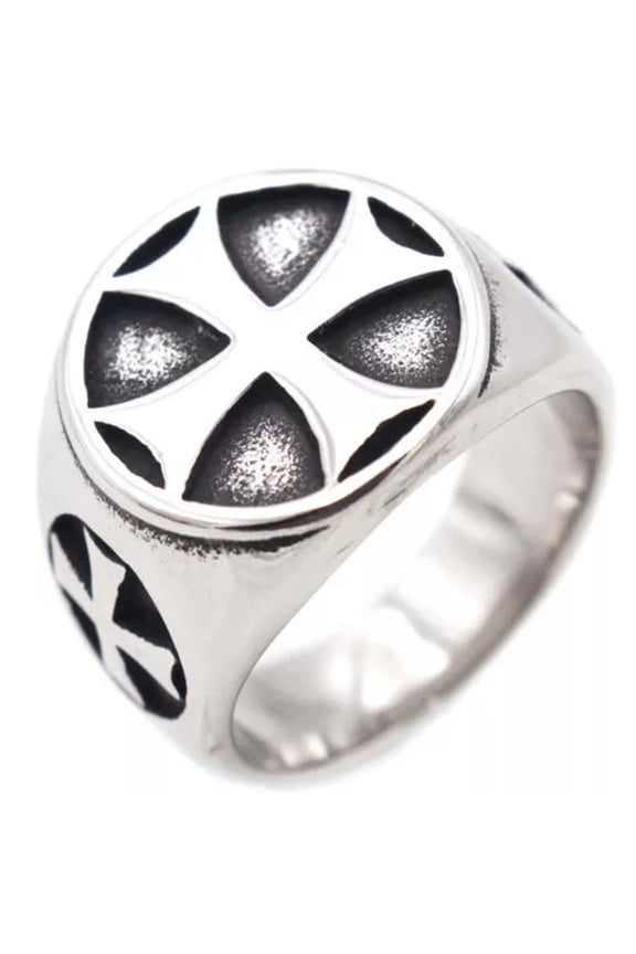 Fashion Titanium Circular cross ring 7-13 Ring Finger Rings Jewellery-9