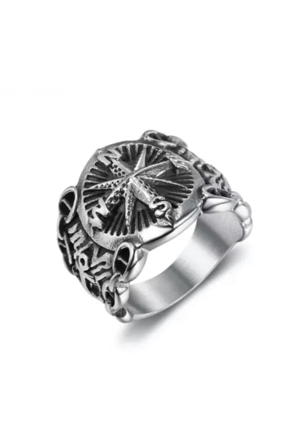Fashion Titanium Marine compass Ring 7-13 Ring Finger Rings Jewellery-8