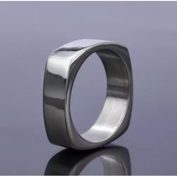 MATROOY Fashion Titanium Square Ring 7-12 Ring Finger Rings Jewellery-9
