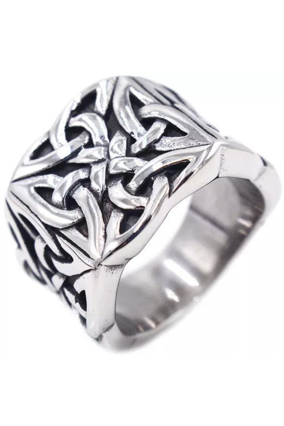 Fashion Titanium Wide Viking knot ring 7-13 Ring Finger Rings Jewellery-8