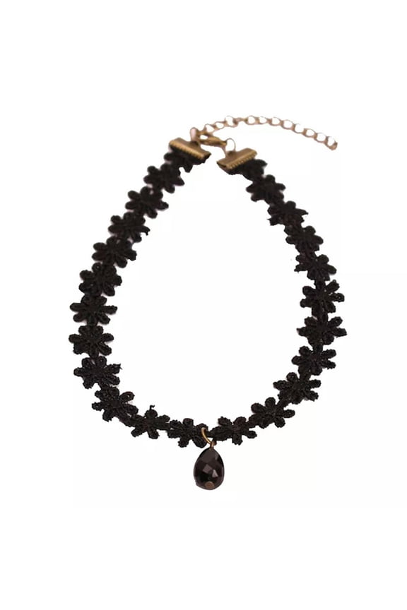 Fashion Velvet Choker Necklace for Women Vintage Sexy Lace Necklace with Pend_tu