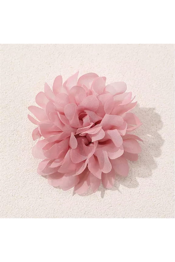 Fashion Vintage Camellia Flower Brooches For Women Corsage Badge Cloth Lapel Pin-Pink
