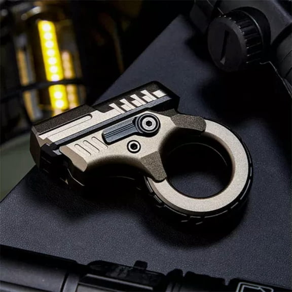 MATROOY Fidget Spinner Hand Spinner EDC ADHD Tool Alloy Zoom Ratchet Wheel Fidget Ring-Sandy