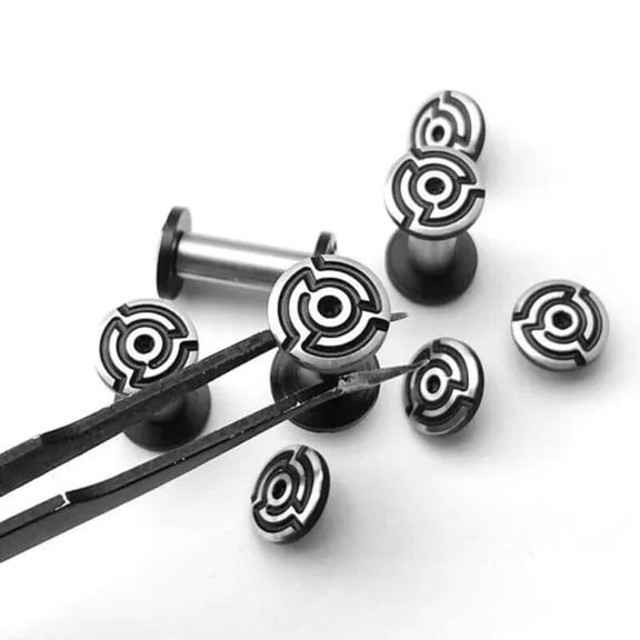 MATROOY Four PCS Knife Handle Steel Screws Fastening Rivets Nuts Corby Bolts Pins Screws-5mm Size 10