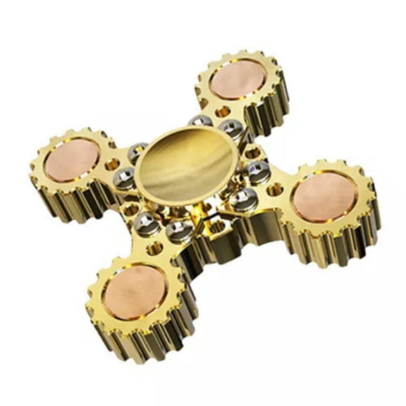 MATROOY Gear Brass Gyroscope Toy Fingertips Spinning Top EDC Gearwheel DIY Gyro Toy Tool