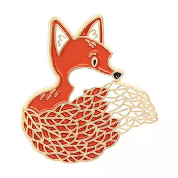 MATROOY Glacier Forest Polar Bear Brooch Fox Forest garden brooch Flower kitten brooch-4