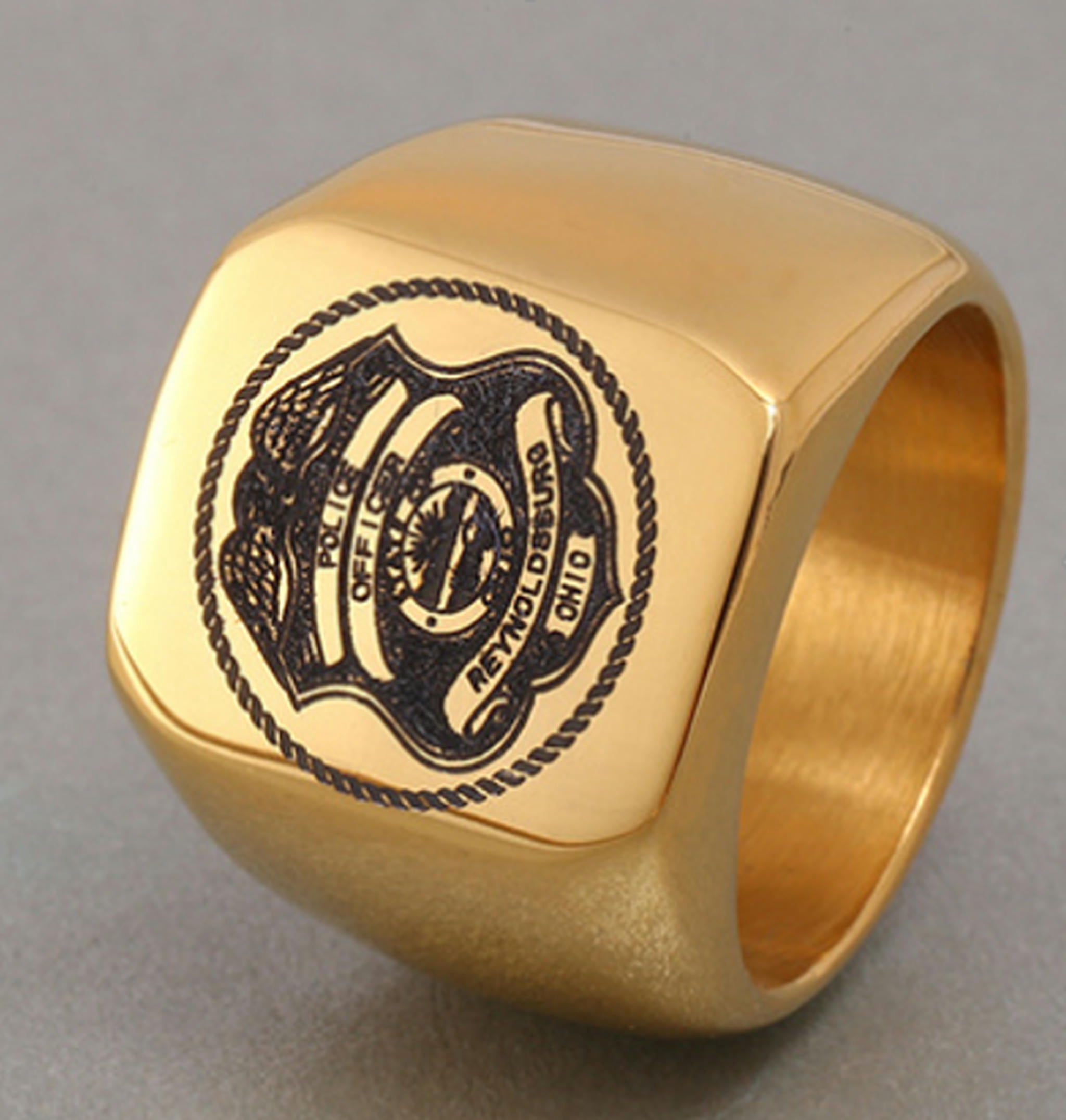 MATROOY Gold USA Military Ring United States Marine Corps Us Army Men ...