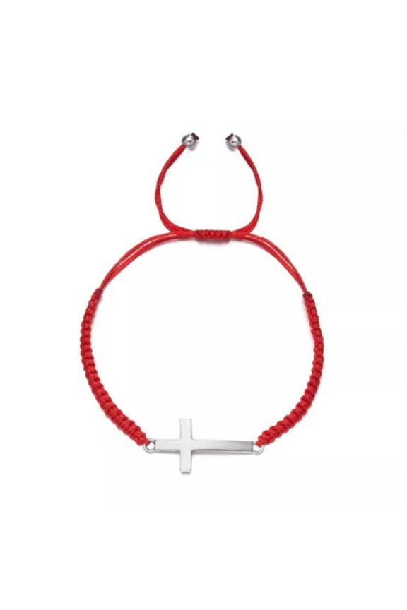 Good Luck Cross Handmade Braided Protect Bracelet Adjustable Jewelry Women Men-#2