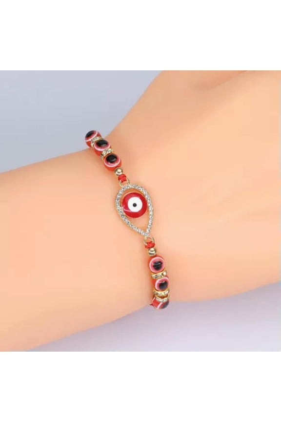 Good Luck Evil Eye Blue Eye Handmade Braiede Bead Bracelet Bracelet Women Party-Blue Eye Bracelet#10