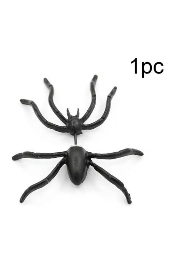 Goth Dagger Sword Screw Piercing Earrings for Men Women Jewelry Hip Hop Wear-4#1pc Black spider earrings