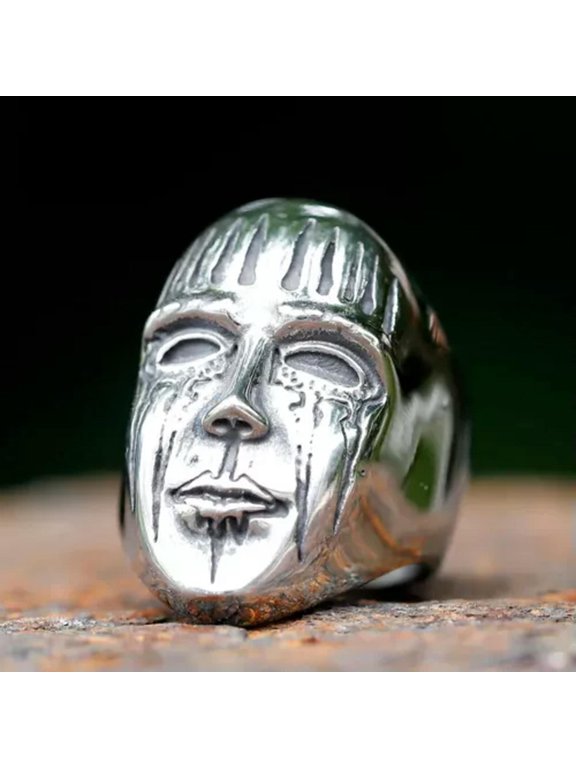 Gothic Cross Guitar Musical Skull Ring Stainless Steel Rock Soul Biker Punk Ring-NO 11-8
