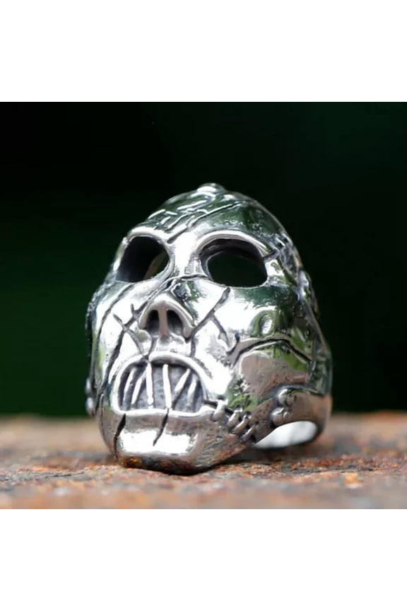 Gothic Cross Guitar Musical Skull Ring Stainless Steel Rock Soul Biker Punk Ring-NO 9-7