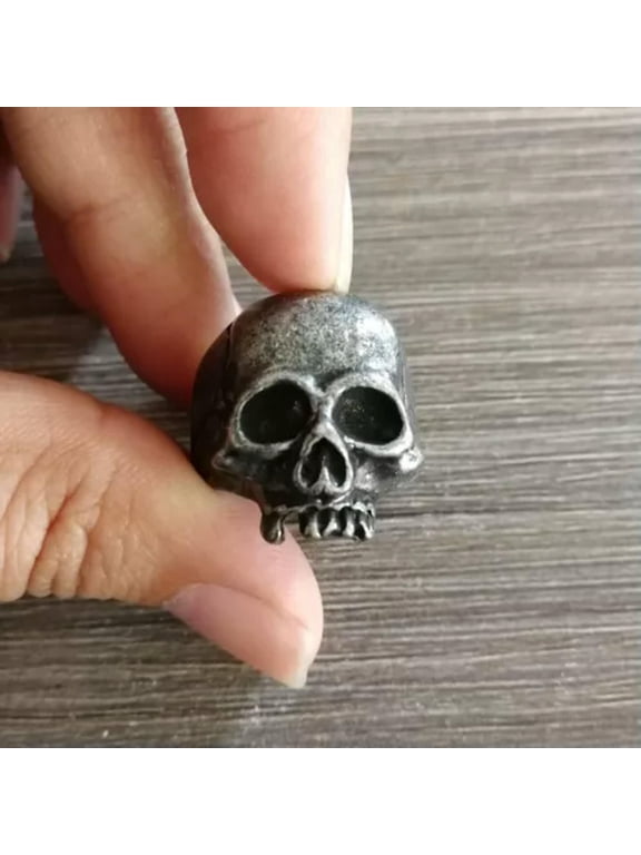 Gothic Dark Style Skeletons Skull Rings for Men Punk Ring Gift Halloween Jewelry-01#-11