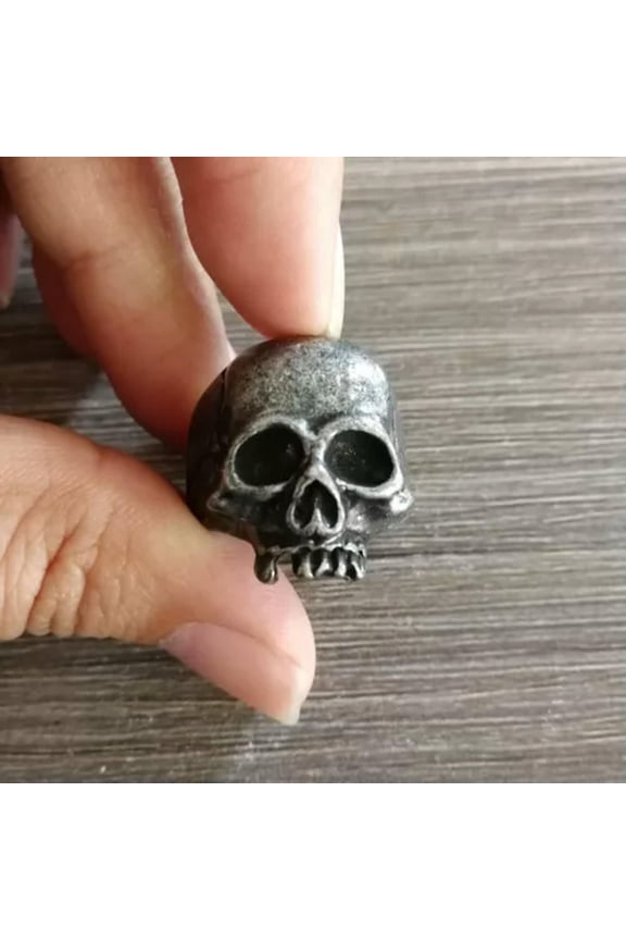 Gothic Dark Style Skeletons Skull Rings for Men Punk Ring Gift Halloween Jewelry-01#-9
