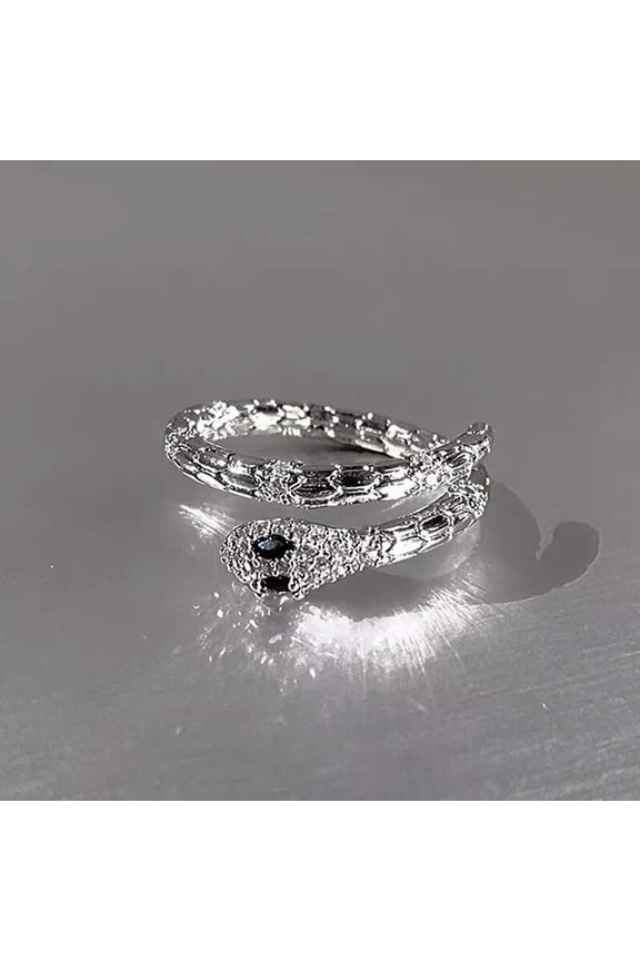 Gothic Open Snake Ring Adjustable Animal Rings For Men Women Fashion Punk Gi_tu