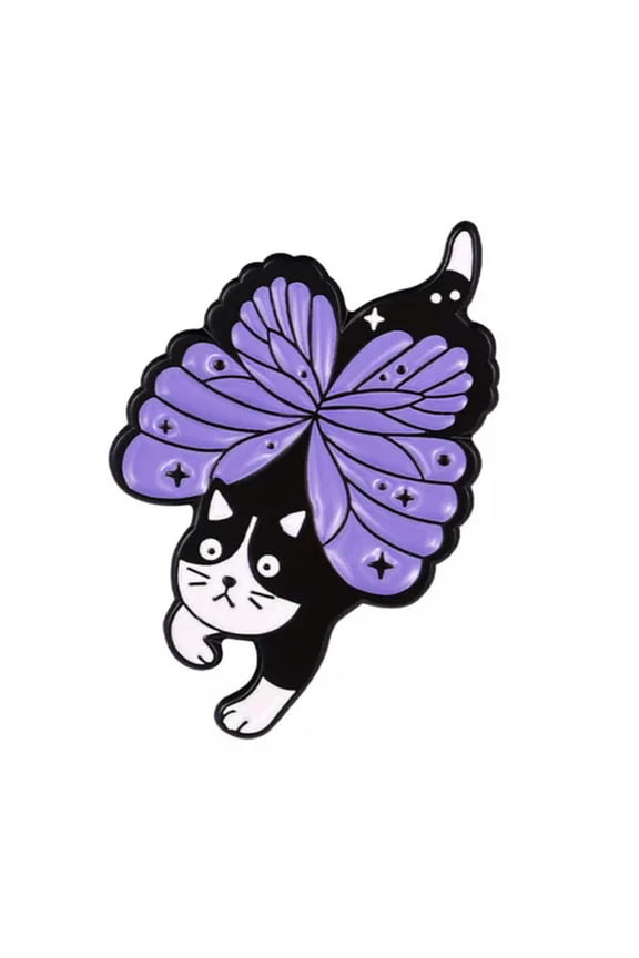Halloween Punk Gothic Style Enamel Pin Lapel Collar Corsage Brooch Jewelry Gift.-Witch Reading Cat-4