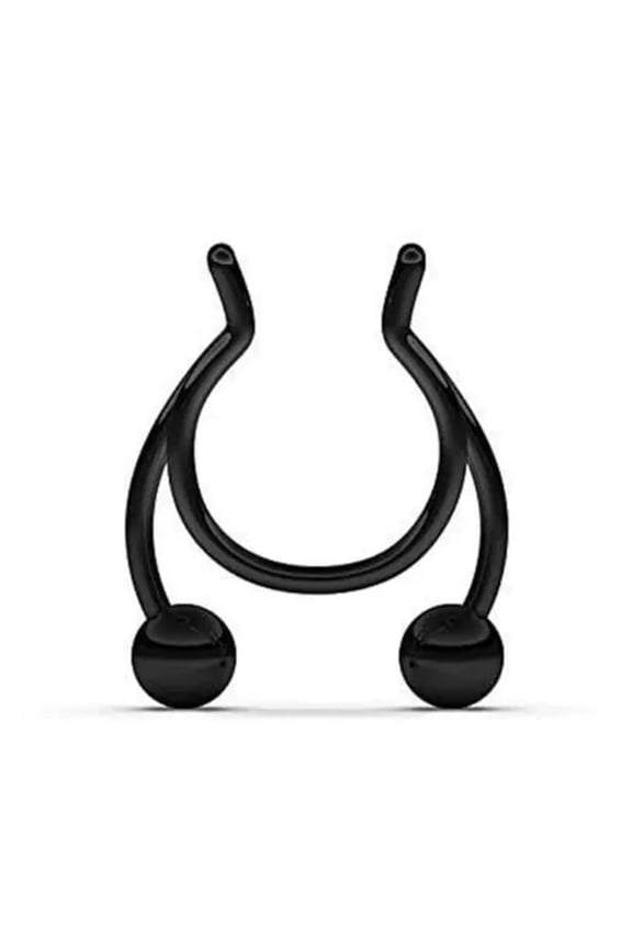 Hoop Ring Septums Simple Body Piercing Jewelry Nose Clip Nasal Septum False -Black