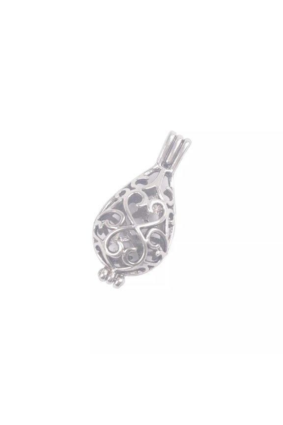 Jewelry Making 10PCS Antiqued Silver Metal Spirial Heart OVAL Locket Pendants
