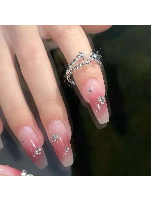 Korean Style Silver Color Ins Star Rings Simple Fashion Adjustable Finger Rings