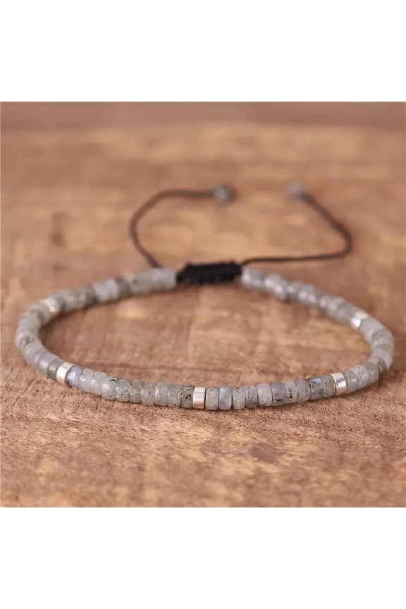 Labradorite Handmade Tibetan Bead Healing Empath Protection Reiki Bracelet Gifts