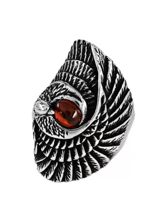 Large Phoenix Ring Mens Womens Stainless Steel Falcon Firebird Band Sizes 7-13-8
