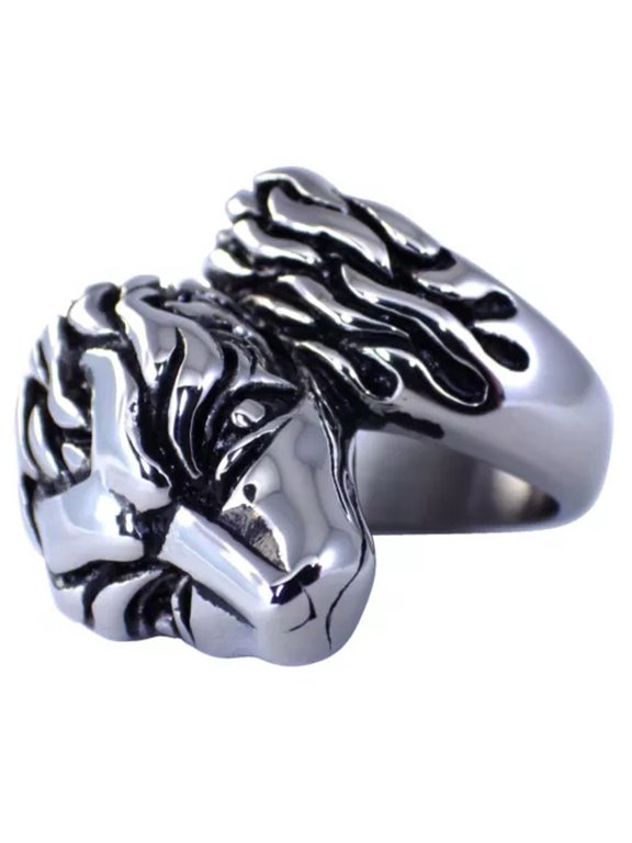 Large Wolf Ring Mens Stainless Steel Wolverine Band Sizes 8-15 Costume Jewelry-14
