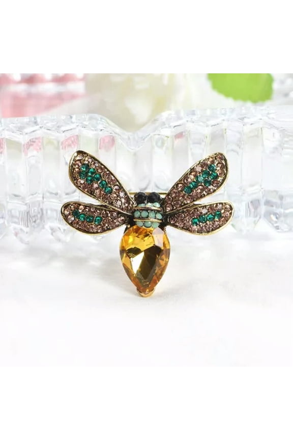 Lovely Insect Transparent Wing Bee Brooch Pin Scarf Decorative Neckline Brooch
