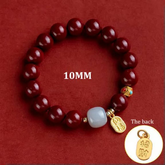 MATROOY Lucky Wealth Red String Bead Bracelet Bangle Handmade Adjustable Attract Mo-10mm
