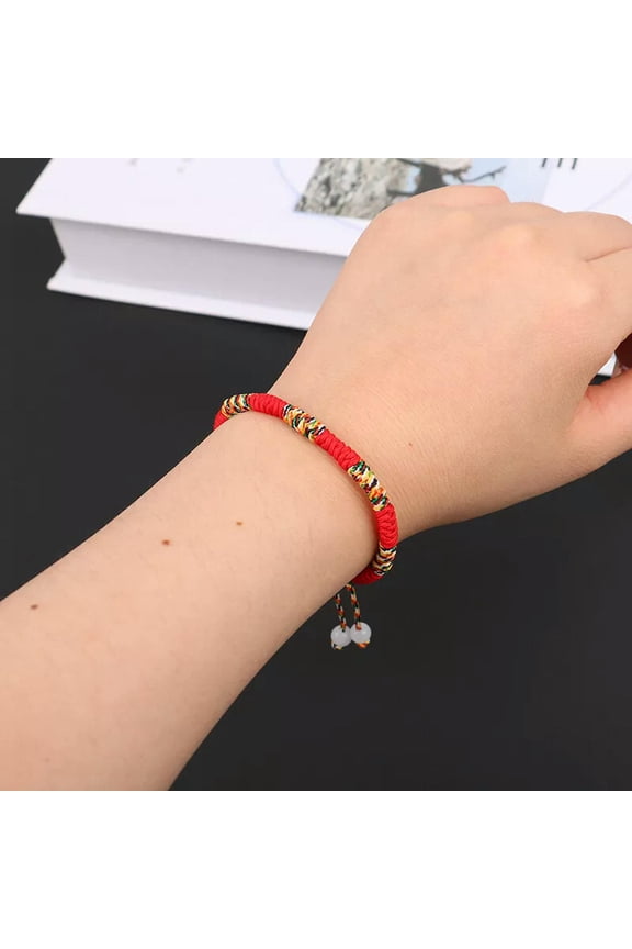 Lucky Weaved Bracelet Handmade Buddhist Knots Rope Bracelet Tibetan Jewelry Gift