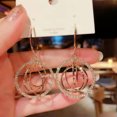 thumbnail image 1 of MATROOY Luxury Crystal Cubic Zircon Earrings Stud Dangle CZ Wedding Women Jewelry New-#3 Multilayer Circle, 1 of 9