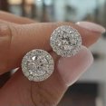 thumbnail image 1 of MATROOY Luxury Crystal Cubic Zircon Earrings Stud Dangle CZ Wedding Women Jewelry New-8-Silver Crystal, 1 of 9