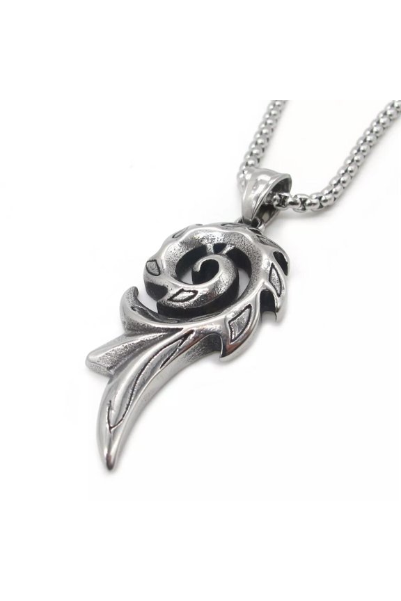 MOYON Mens Egyptian Amulet Phoenix Rising Fire Pendant Necklace Stainless Steel