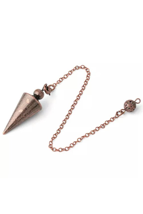 Meltal Pendulum Pendant For Divination Energy Power Reiki Healing Amulet-Bronze