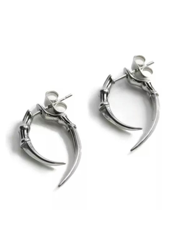 - Men Jewelry Unisex Jewelry Piercing Earrings Lever Back Earrings Stud Earrings-Wolf Fang