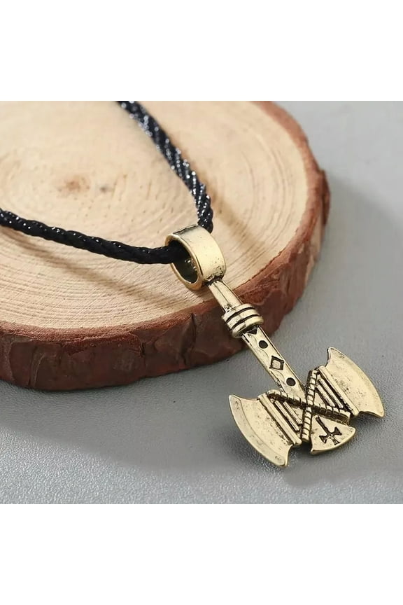 Men's Viking Hammer Pendant Necklace Gothic Retro Amulet Axe