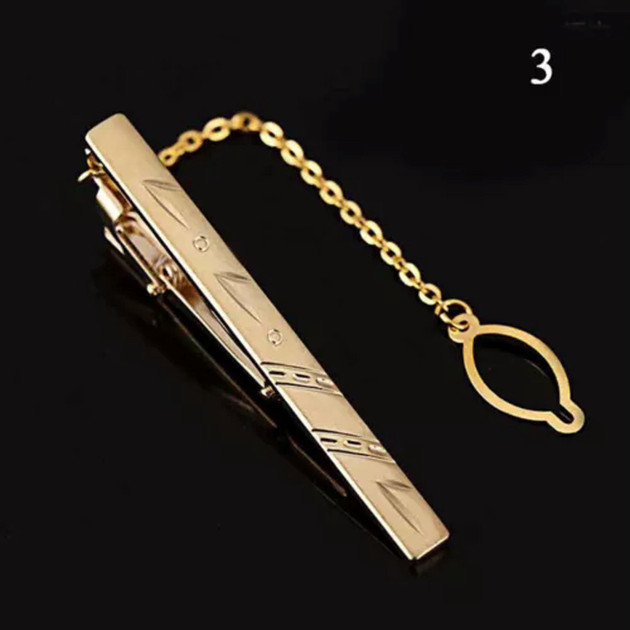 Men's Shirt Collar Clasp Tie Clip - Gold/Silver/Dark Gray Alloy Brooch For Business & Weddings
