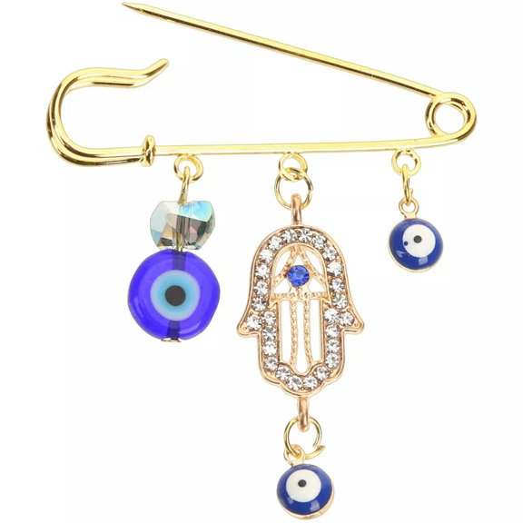 MATROOY Mens Lapel Pin Evil Eye Cardigan Shawl Demon Brooch Retro Miss