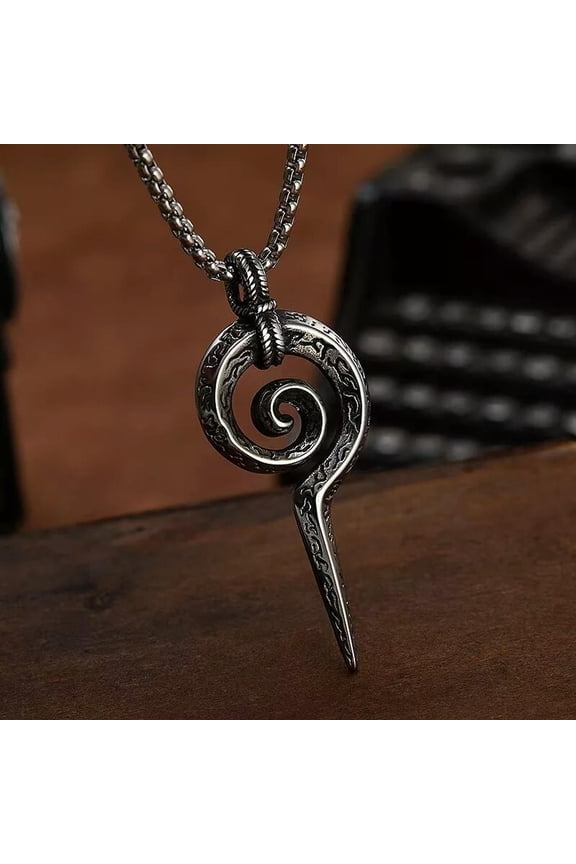 Mens Vintage Gothic Pendant Necklace Punk Biker Jewelry Silver Box Chain 24"