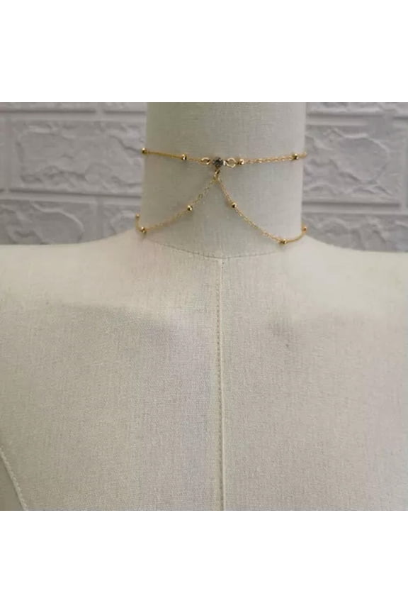 Metal Body Bust Chain Jewelry for Women Sexy Style Hollow Bikini Ladies Brea WY4-A1