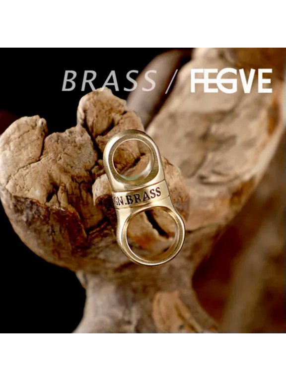Metal Key 360 Degree Rotation Universal Joint Keychain Accessories Buckle 1PC-Brass