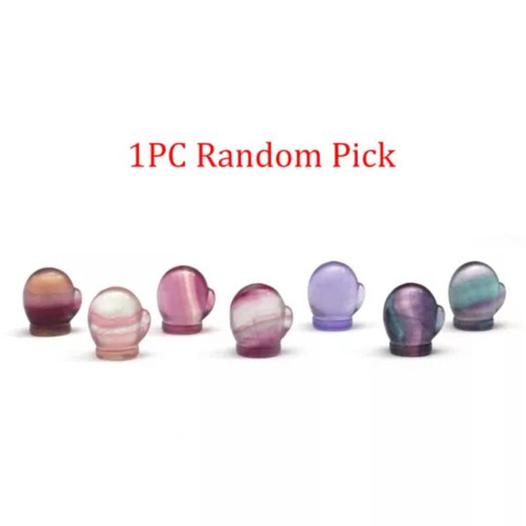 MATROOY Mini Natural Fluorite Animal Status Carved Crystal Quartz Reiki Healing Gift-1PC (Color Random Pick)-Glove