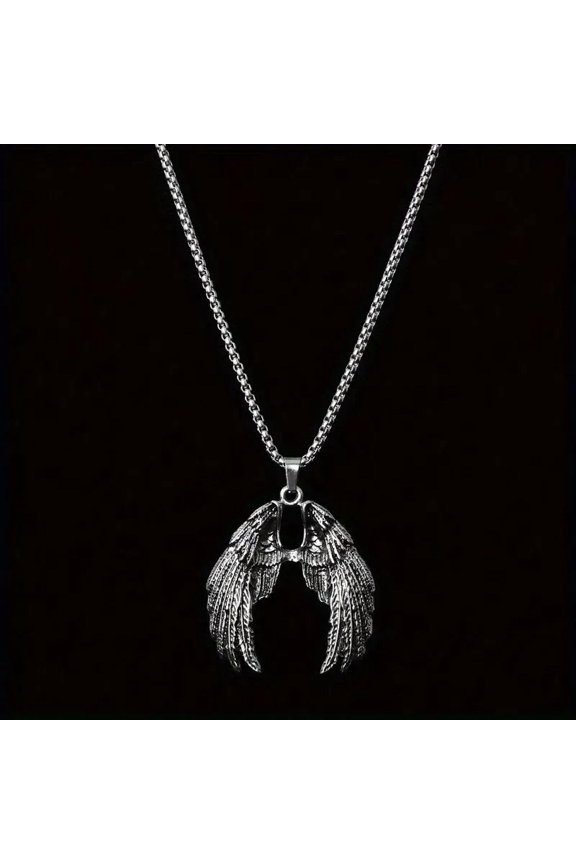 Minimalist Hip Hop Angel Wings Necklace
