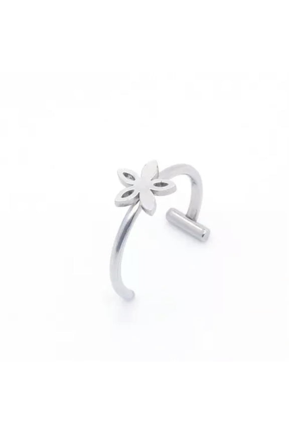 Multi-style Adjustable Star Heart Lip Ring Fake Labret Body Piercing Jewelry-Silver G