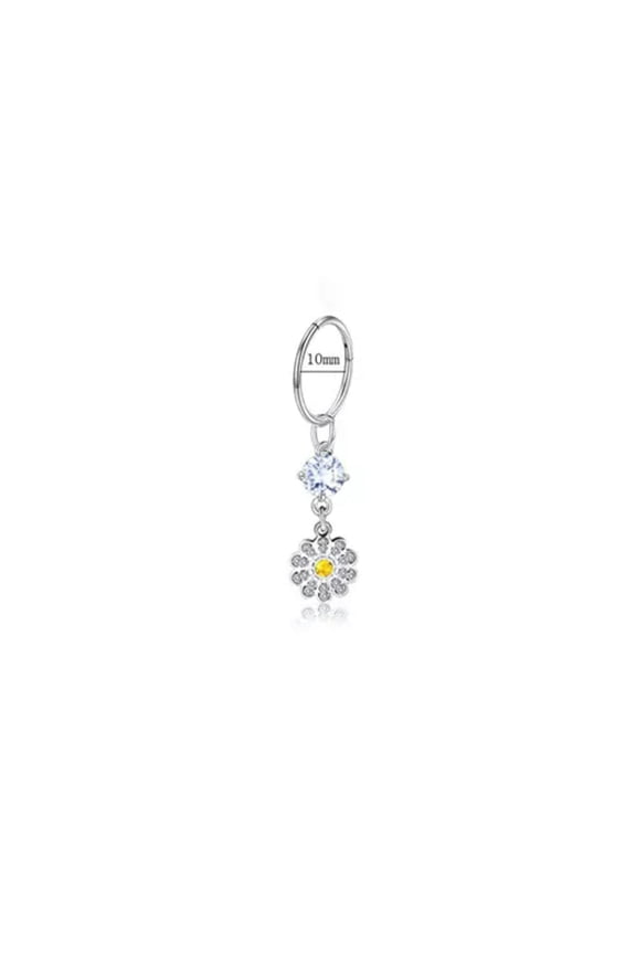 Multi-style Stainless Steel Glitter Belly Button Rings CZ Navel Piercing Jewelry-6