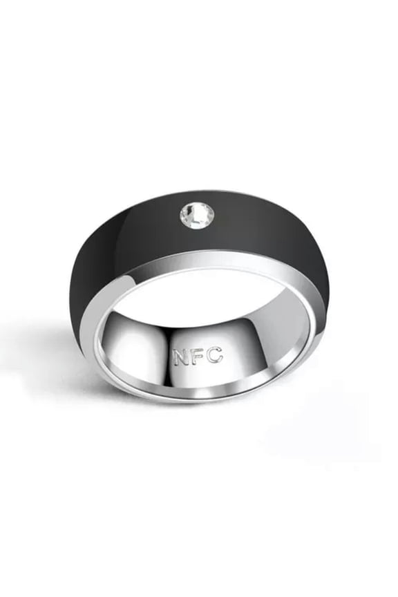 Multifunctional Waterproof Smart Wearable Connect NFC Finger Ring Intelligent•-black-13