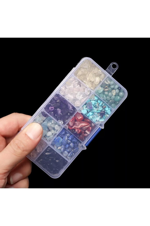 Natural 10 Mini Gemstone Chip Crystal Healing Tumbled Gem Stones Reiki