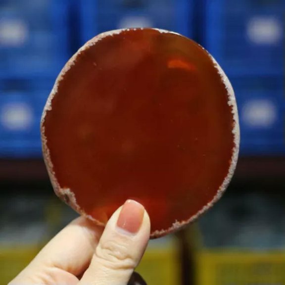 MATROOY Natural Agate Slice Geode Stone Drink Coaster Housewarming Gift Christmas Gifts-Red